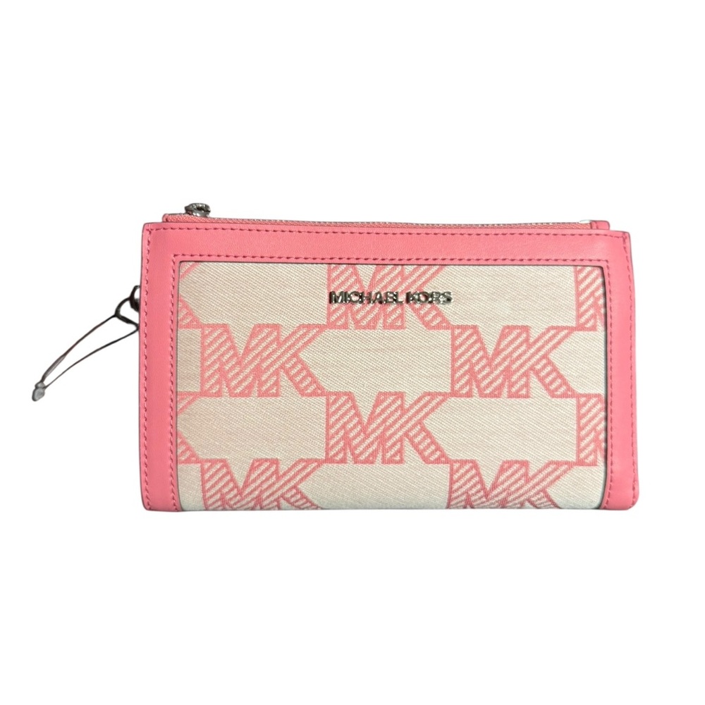 Michael Kors Pink and Cream Signature Wallet